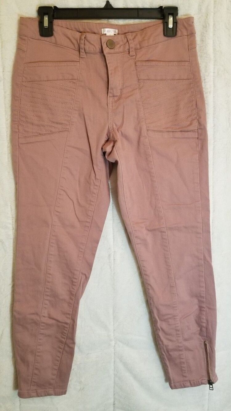 Women's Xhilaration Blush Pink Pants With Ankle Zipper Size 8